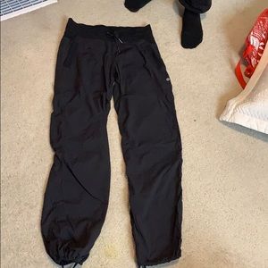 black Lululemon studio pants